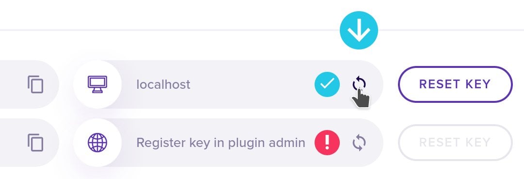 Refresh your dashboard to show the domains on which keys are used
