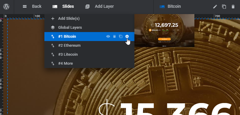 Working with the Crypto Currency Template - Slider Revolution