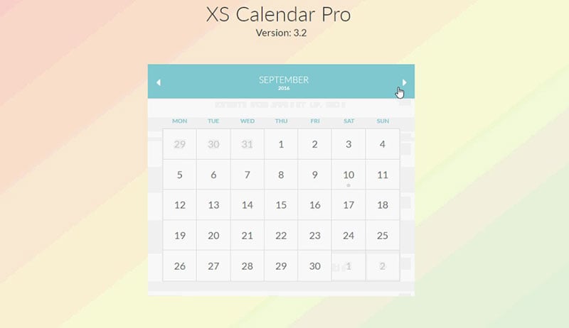 CSS and HTML calendar examples to add to