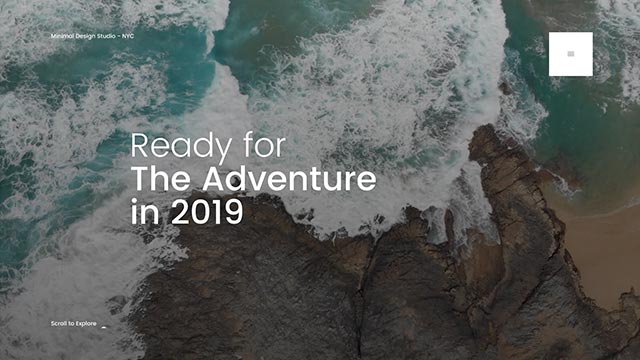 Minimal Portfolio Website Template Slider Revolution WordPress Builder