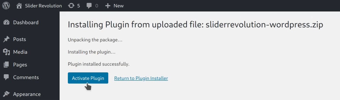 Activate the plugin