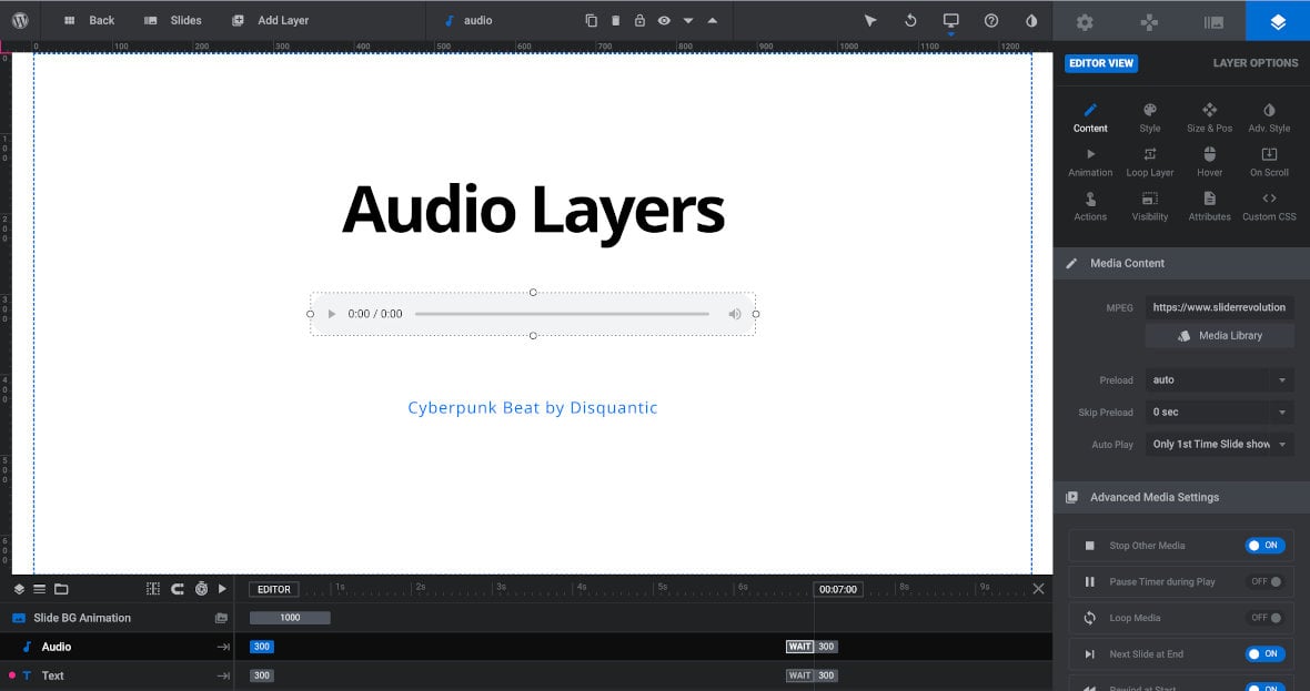 Audio layer