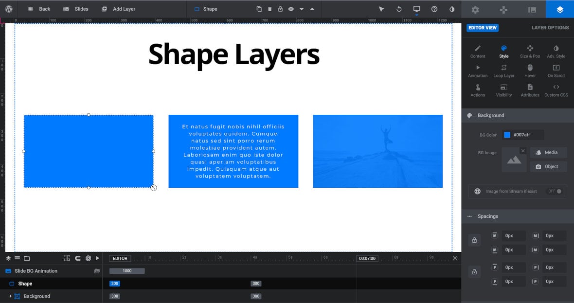 Shape layer