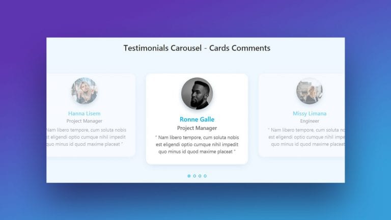 bootstrap 4 testimonial slider w3schools