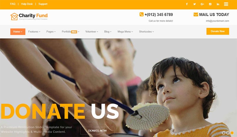 Donatee – Nonprofit Charity HTML Template »  - Premium Themes  & Templates