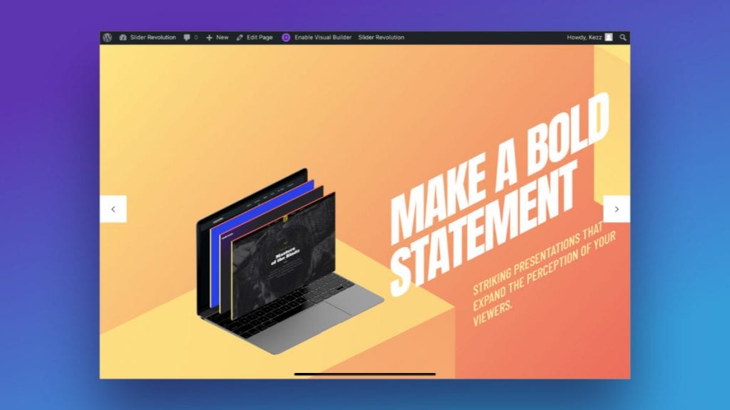 Divi + Slider Revolution Slider Revolution