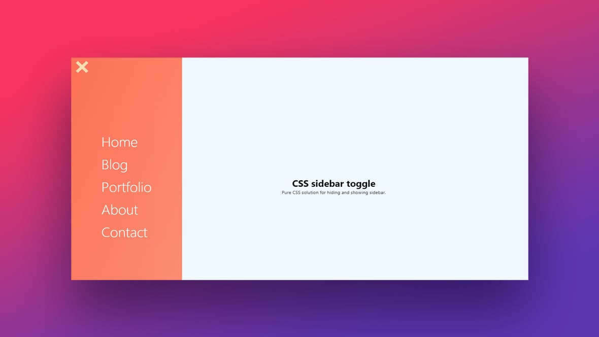 Slide Menu Examples with CSS And Maybe Some JS