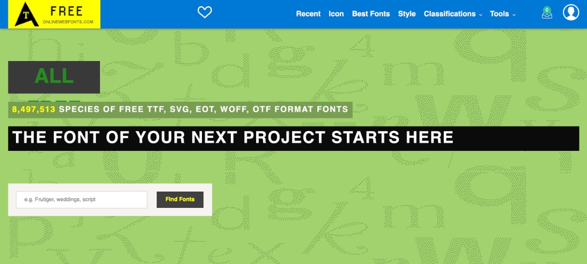 The onlinewebfonts.com website