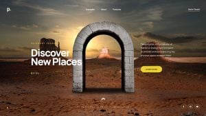 Portal Effect Hero Slider - Slider Revolution WordPress Builder