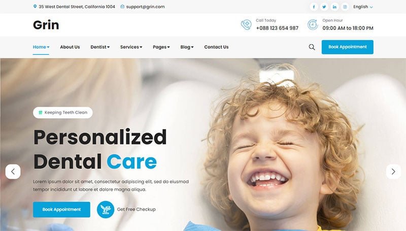 Happy — modern website from scratch for the dental company