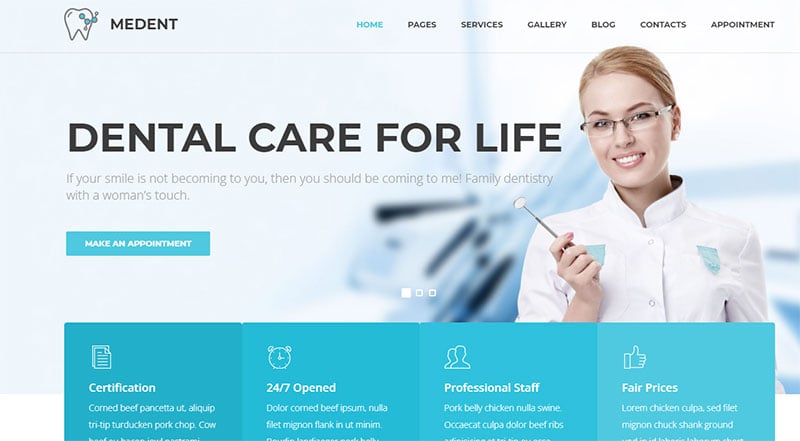 Happy — modern website from scratch for the dental company