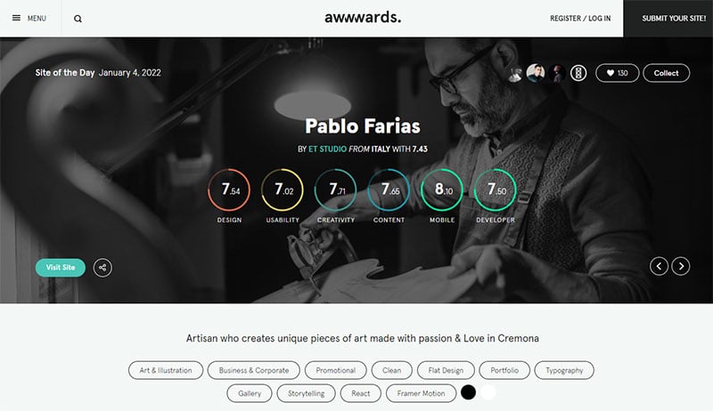 Design Scramble - Custom cursor - Awwwards