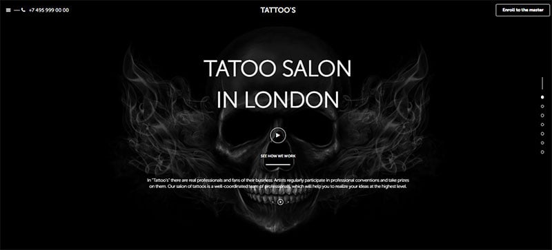 Tattoo Website Design Template - MotoCMS