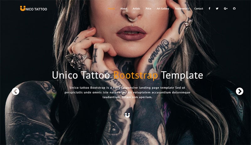 Dominus - Tattoo Studio Website Design Figma, Websites, UX and UI Kits ft.  tattoo & photography - Envato Elements