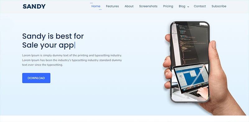 Game App Landing Page Template - Download in PSD, HTML5