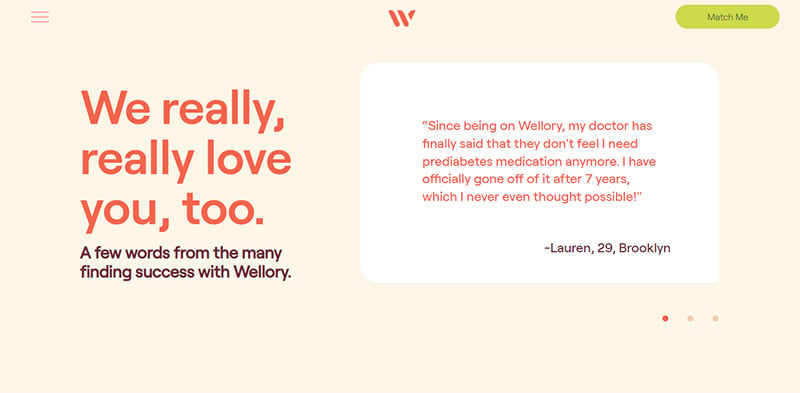 Wellory testimonial example