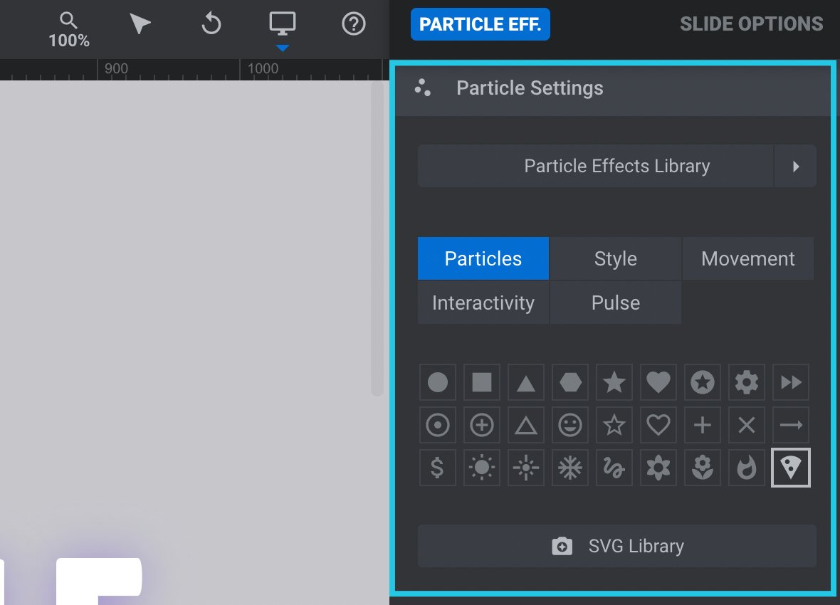 Scroll down to the Particle Settings panel