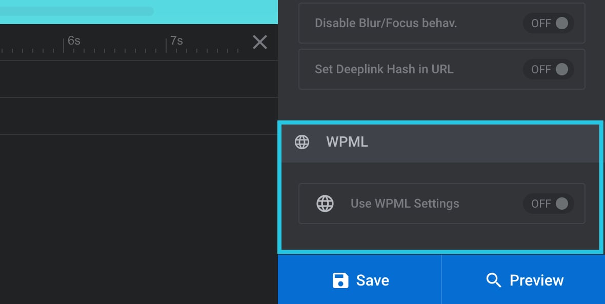 Scroll down to the WPML panel