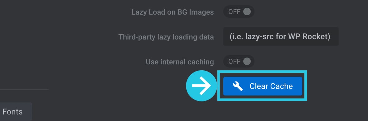 Button Clear Cache - Slider Revolution