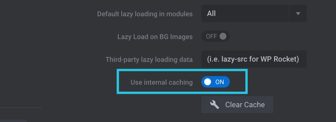 Use internal caching option toggled ON - Slider Revolution