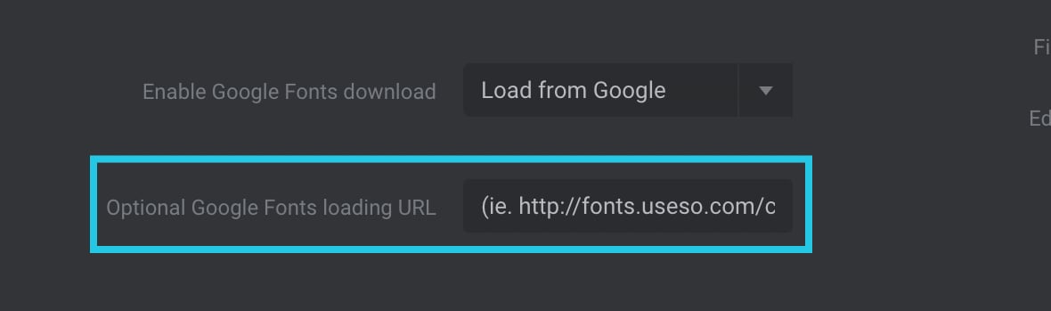 Optional Google Fonts Loading URL option