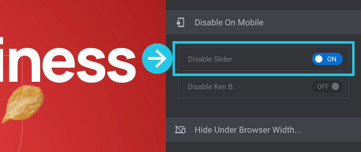 Disable Slider option - Elements Visibility in Slider Revolution