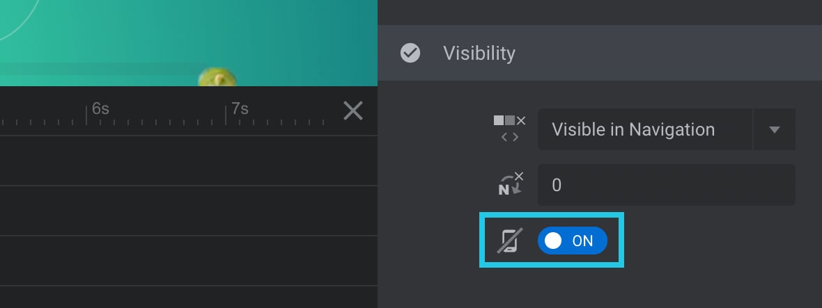 Toggle the Hide On Mobile icon to ON - Elements Visibility in Slider Revolution