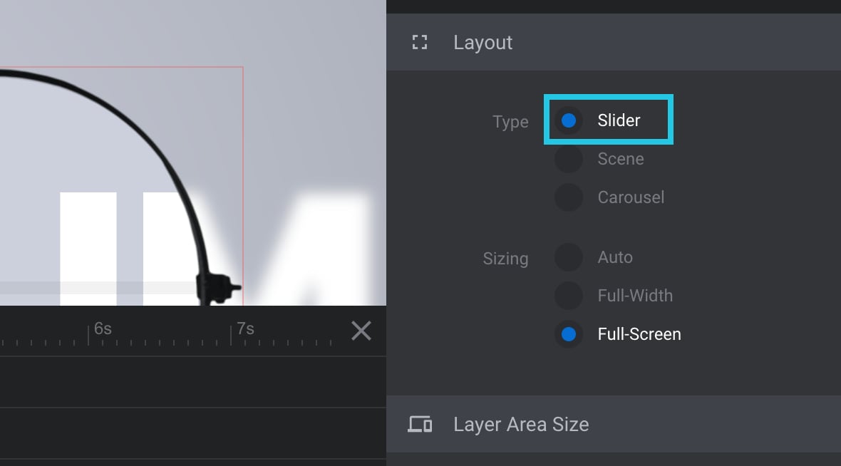 Layout type: Slider, Carousel - Slider Revolution