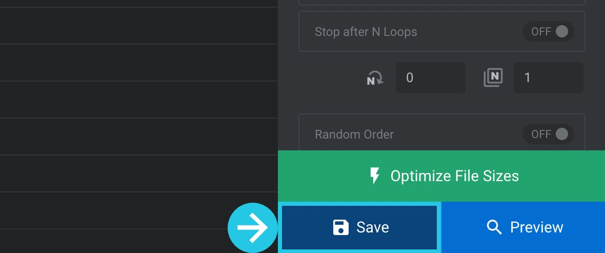 Save modification button to troubleshoot the auto progress