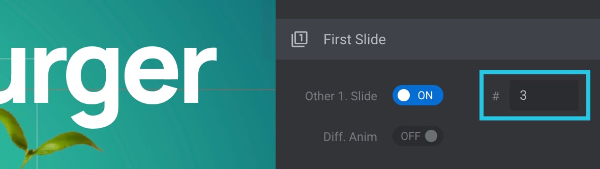 Input the alternate numerical slide number value in the # option field - Elements Visibility in Slider Revolution