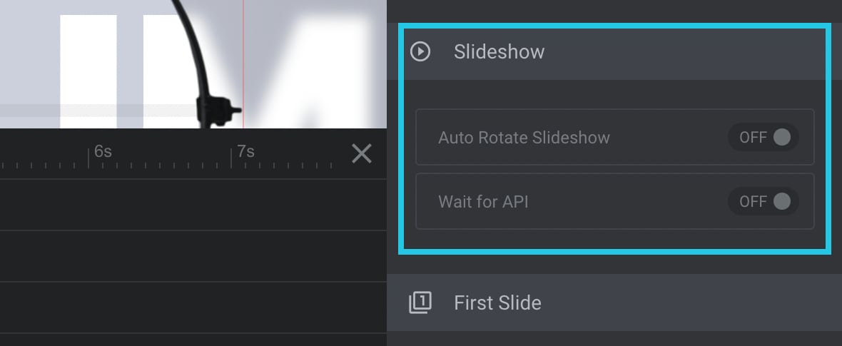 Slideshow panel under General sub-section - Slider Revolution