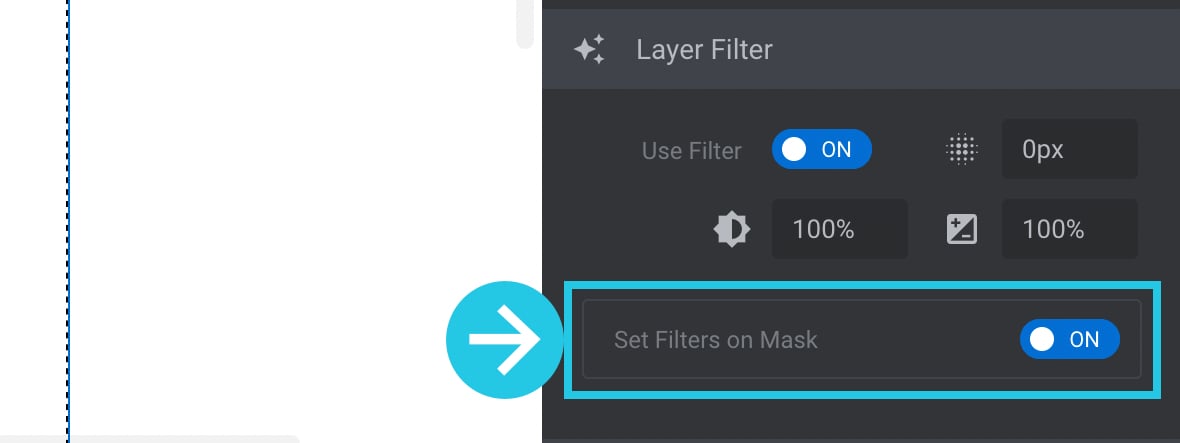 Toggle the Set Filters on Mask to ON (if not toggled on already) to fix Safari browser image rendering