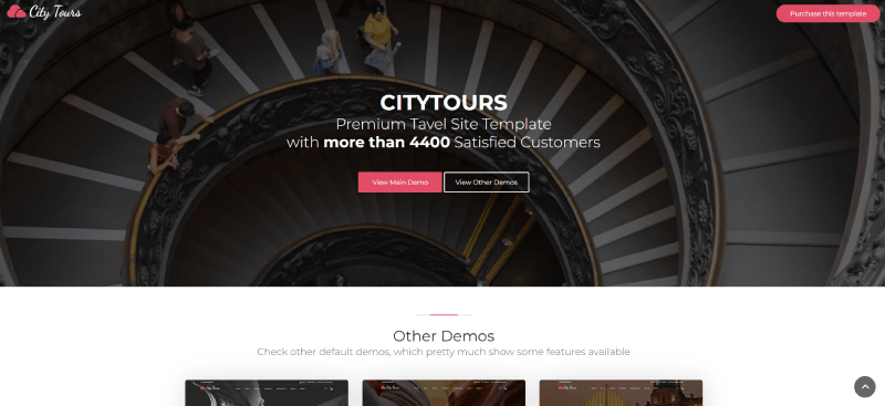 tour operator website template