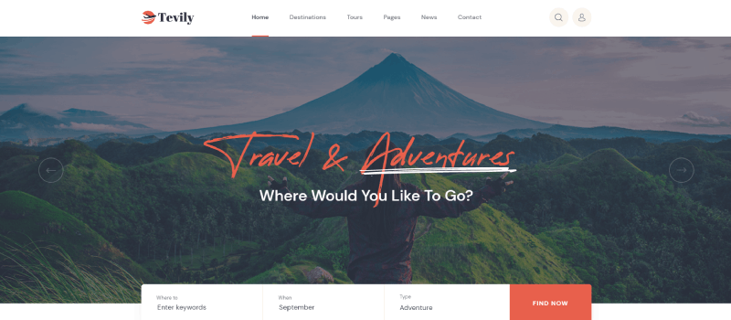 travelling website template free