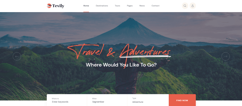 simple travel website templates