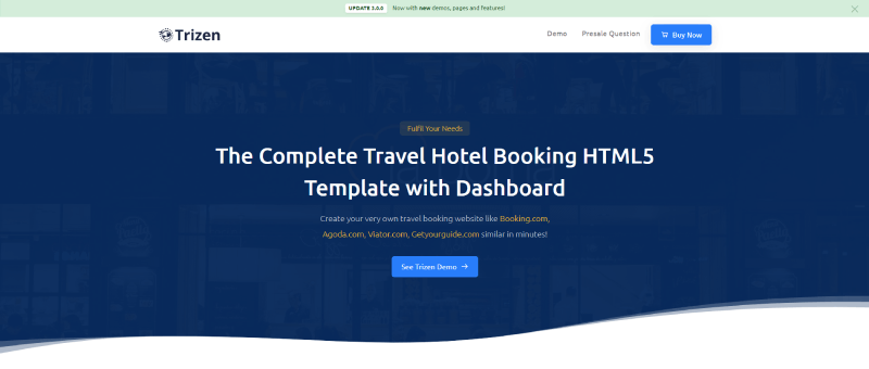 travel reservation website template