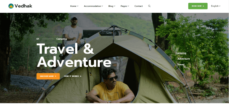 travelling website template free