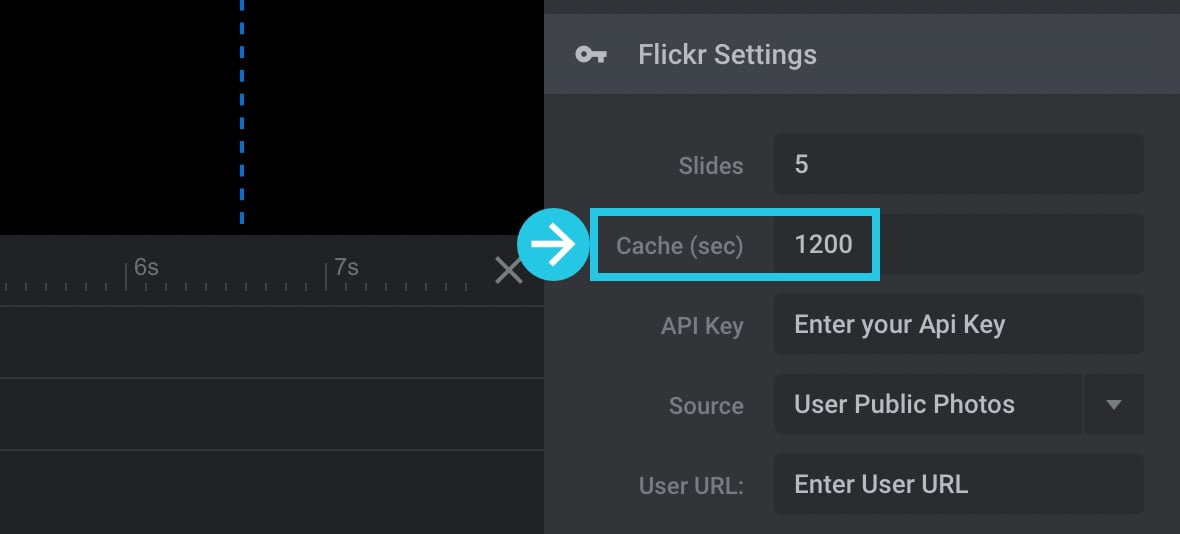 Input 1200 in the Cache option input field