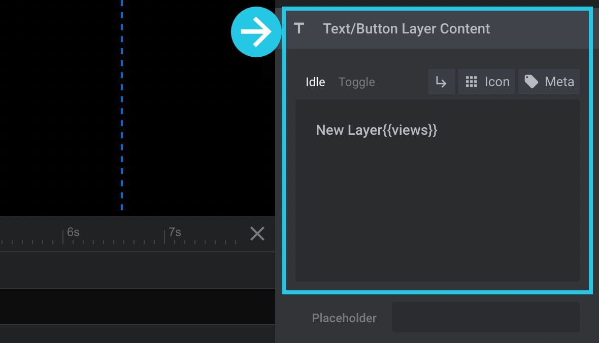 Go to the Text/Button Layer Content panel