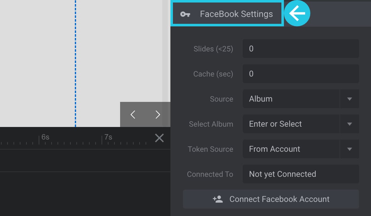 Facebook settings panel