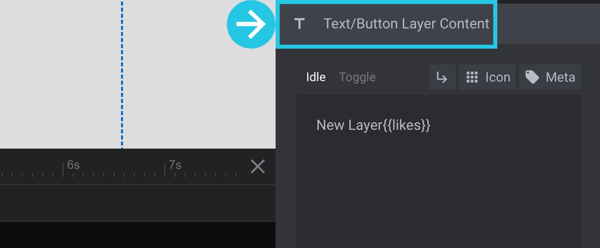 Text Button Layer Content panel