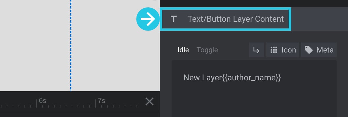 Text/Button Layer Content panel