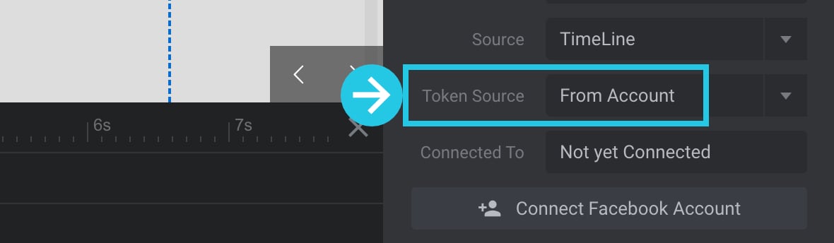Select From Account setting under Token Source option