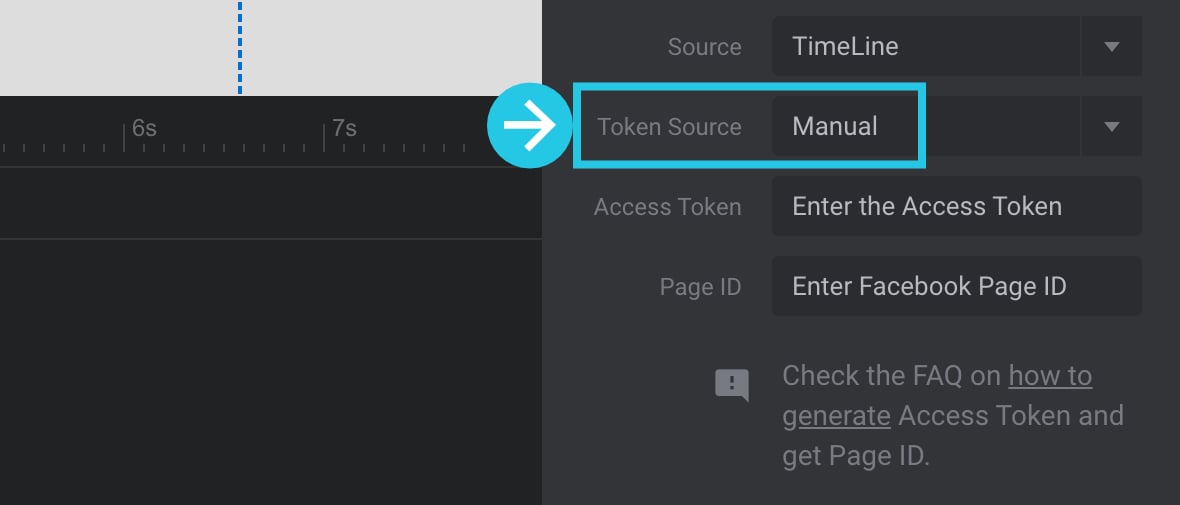 Manual setting under token Source option