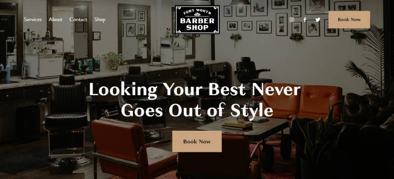 Speakeasy Style Barbershop Interior - Modern Barber