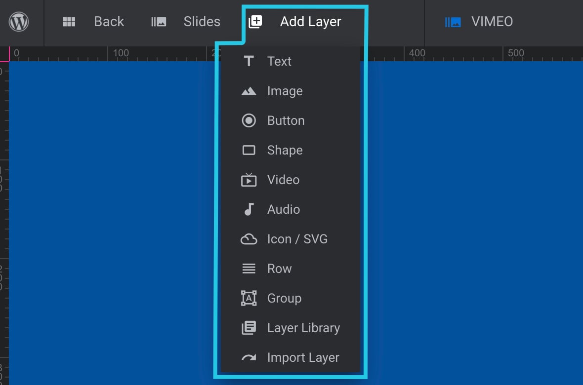 Hover over the Add Layer option