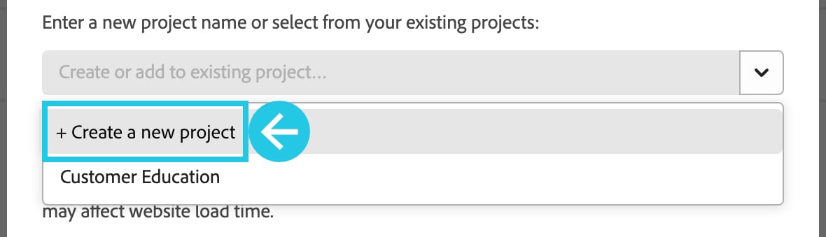 Create a new project