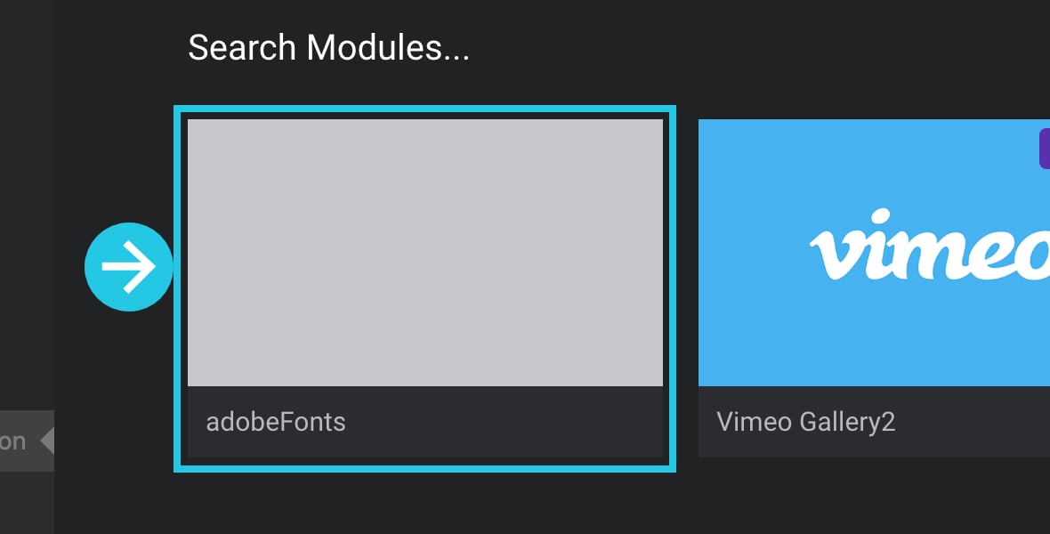 Adobe Fonts Slider Module