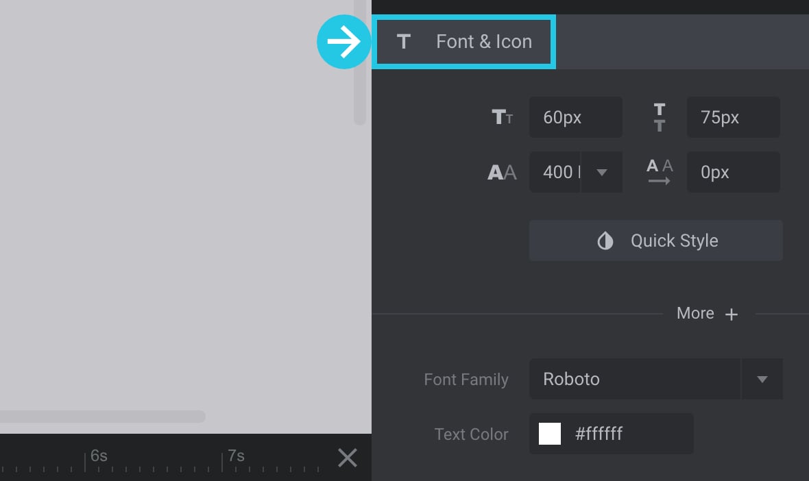 Font & Icon panel
