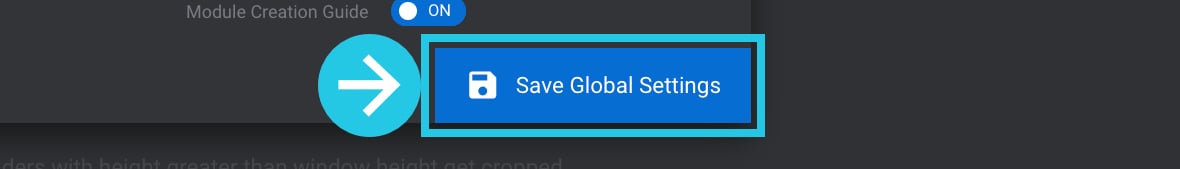 Save Global Settings button